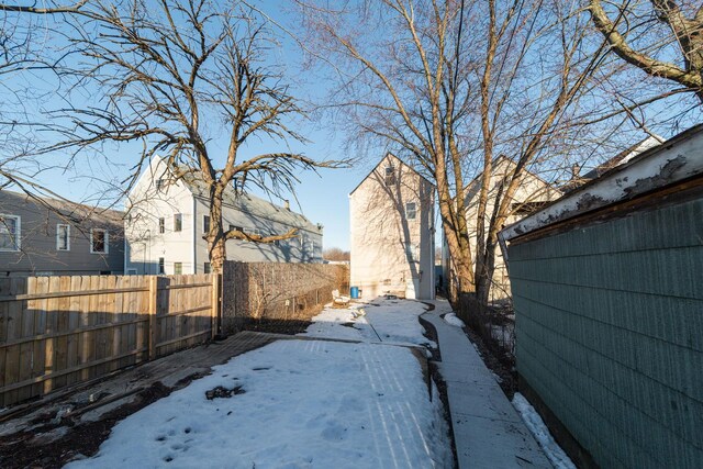 4942 S Racine Ave, Chicago, IL 60609 - view of snowy yard