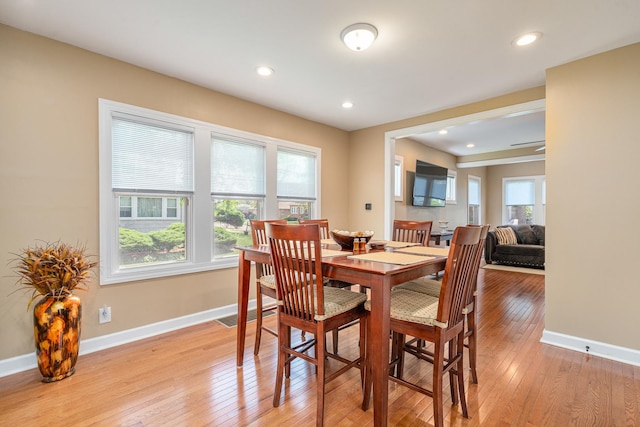1627 S 14th Ave, Maywood, IL 60153 - dining space with healthy amount of natural light, light wood-style floors, and recessed lighting