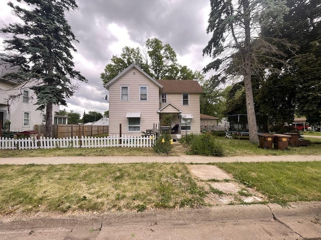 802 Locust St, Prophetstown, IL 61277 - traditional-style home with a trampoline