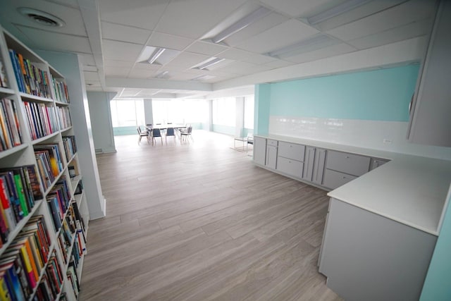 6301 N Sheridan Rd Unit 22N, Chicago, IL 60660 - hallway with light wood-style flooring and a paneled ceiling