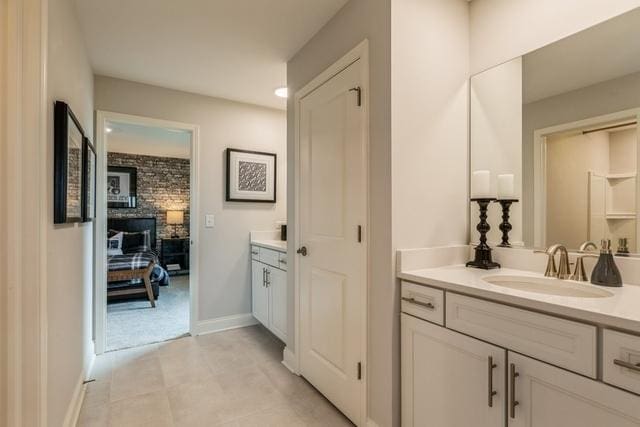 213 Rhinebeck Way, Algonquin, IL 60102 - full bathroom with vanity, recessed lighting, tile patterned floors, and baseboards