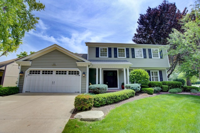 1056 Whirlaway Ave, Naperville, IL 60540 - view of front facade featuring a garage, driveway, and a front lawn