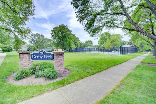 1056 Whirlaway Ave, Naperville, IL 60540 - view of community featuring a tennis court