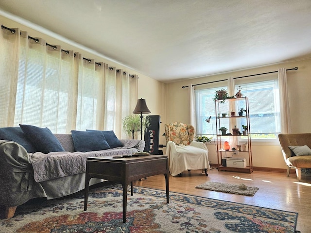 130 First St, Cary, IL 60013 - living area with wood finished floors and baseboards
