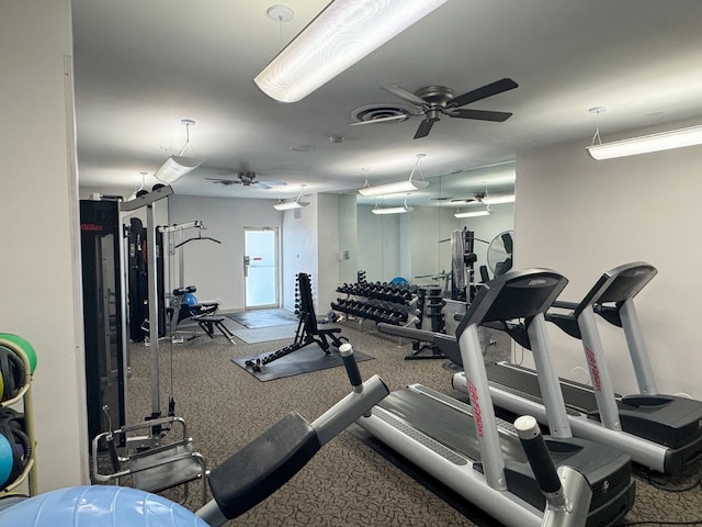 6301 N Sheridan Rd Unit 14E, Chicago, IL 60660 - gym with ceiling fan