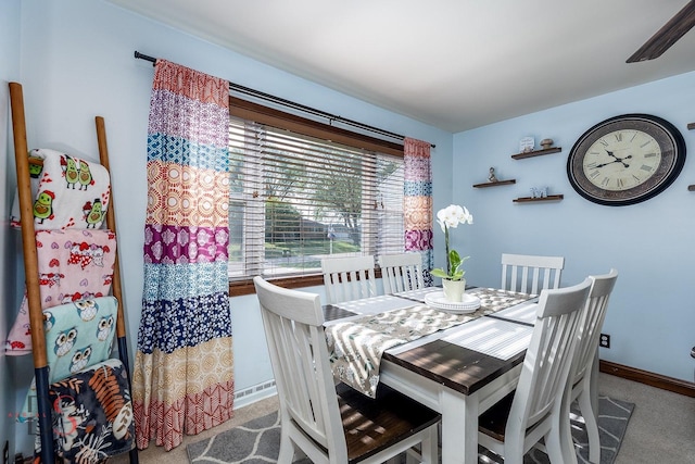 907 Parks Ln, Ottawa, IL 61350 - carpeted dining space featuring baseboards