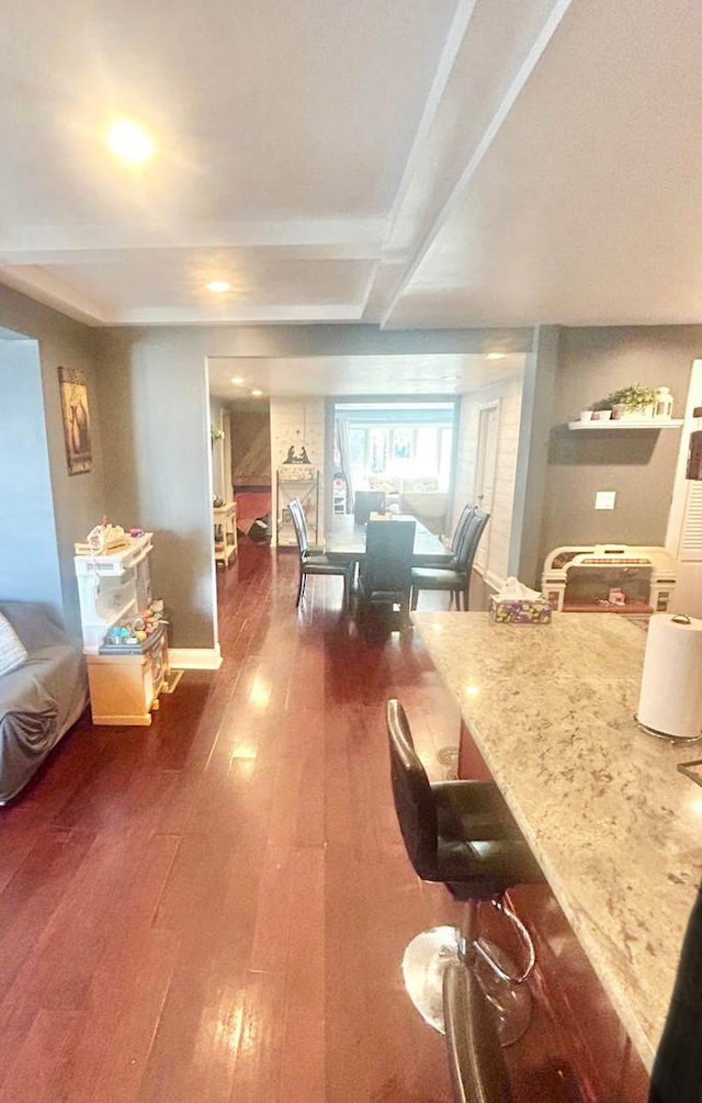 3628 N Nordica Ave, Chicago, IL 60634 - living area with dark wood-style flooring