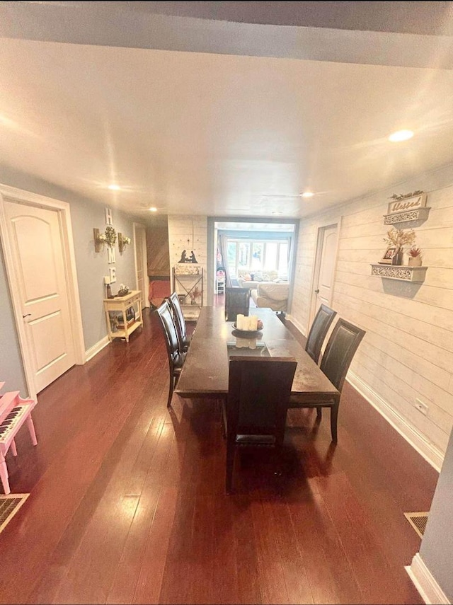 3628 N Nordica Ave, Chicago, IL 60634 - dining room with dark wood-style floors and baseboards