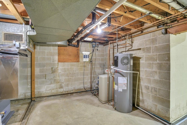 1651 Phillips Woods Ln, Urbana, IL 61802 - unfinished below grade area featuring hybrid water heater and a water softener system