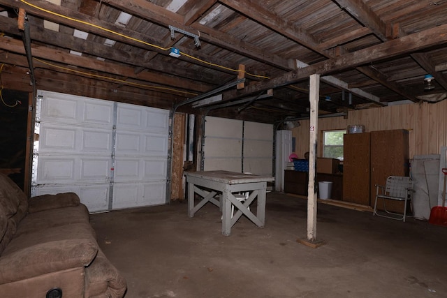 2908 Oakwood Ave, Mchenry, IL 60051 - garage with wood walls