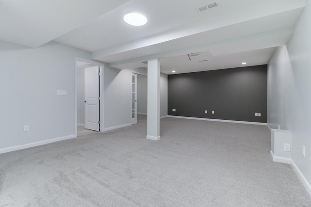 1406 Woodbine Rd Unit 1, Bloomington, IL 61704 - finished below grade area featuring carpet and baseboards