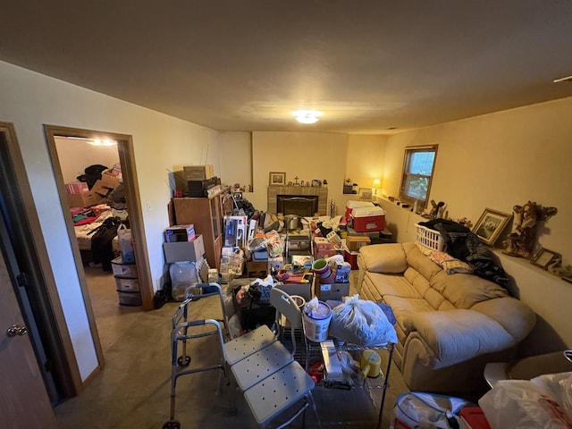 6501 Walter Adamic Ln, Plainfield, IL 60586 - carpeted living area featuring a fireplace