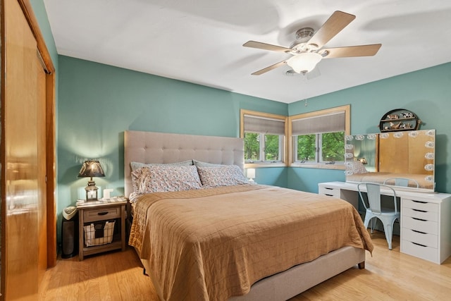 912 Murphy Dr, Joliet, IL 60435 - bedroom with wood finished floors and a ceiling fan