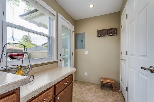9532 Lexington Ave, Brookfield, IL 60513 - bathroom featuring electric panel and recessed lighting