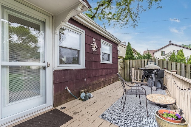 9532 Lexington Ave, Brookfield, IL 60513 - wooden terrace featuring grilling area