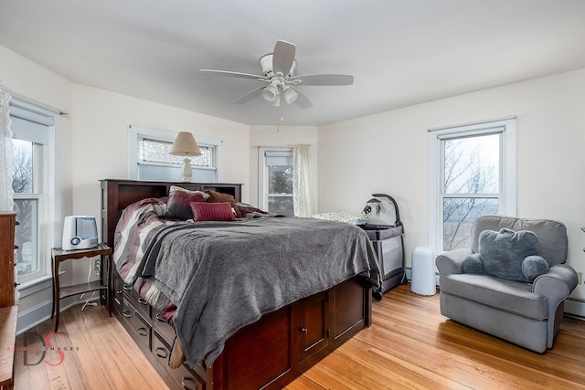 22386 N 3400 E Rd, Emington, IL 60934 - bedroom with light wood-style flooring and ceiling fan