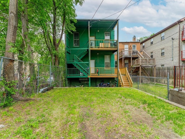 2823 W Flournoy St, Chicago, IL 60612 - back of house with stairway