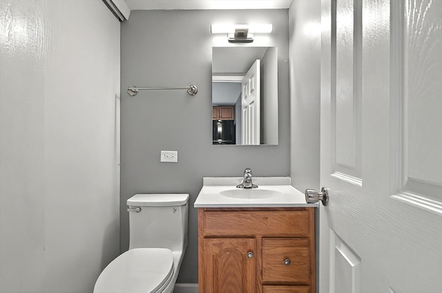 126 Cora Ave Unit D, Fox Lake, IL 60020 - half bathroom featuring vanity and toilet
