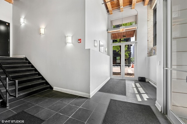 doorway to property with french doors