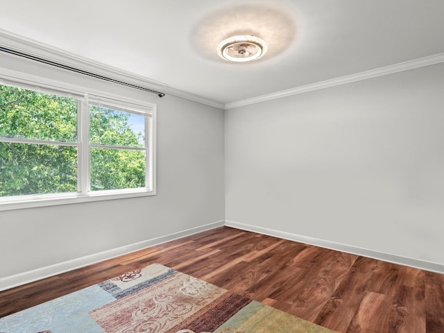 1520 Fordham Ct, Naperville, IL 60565 - empty room with baseboards, crown molding, and wood finished floors