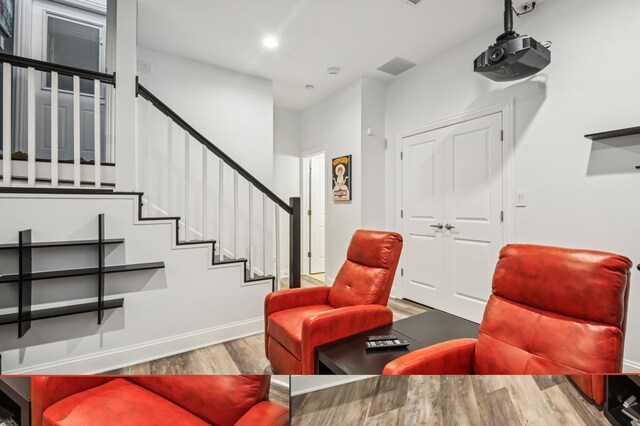 7223 N Hamilton Ave Unit A, Chicago, IL 60645 - interior space featuring wood finished floors, baseboards, and recessed lighting