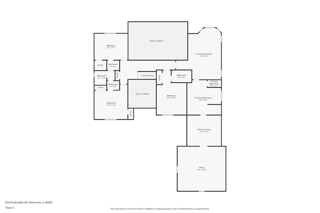 610 Greendale Rd, Glenview, IL 60025 - property floor plan