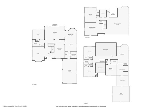 610 Greendale Rd, Glenview, IL 60025 - room layout