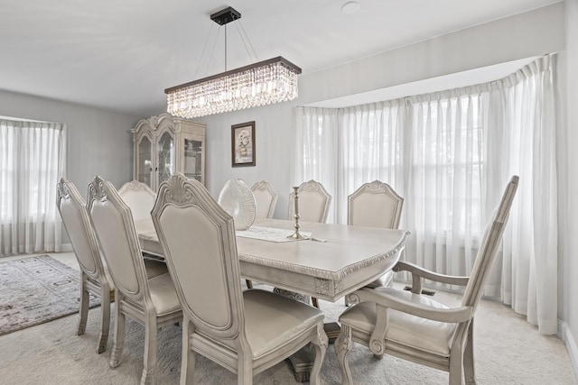 1086 Brighton Dr, Carol Stream, IL 60188 - dining room with a chandelier and light colored carpet