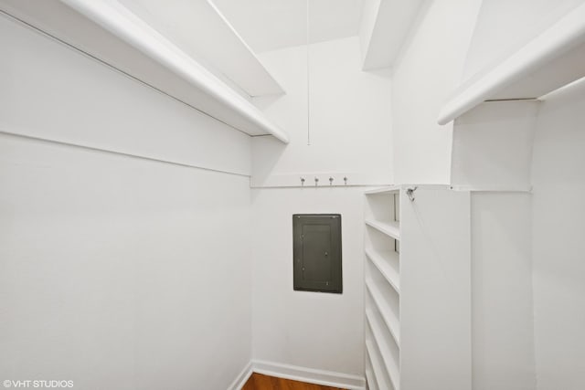 300 N State St Unit 3205, Chicago, IL 60654 - walk in closet featuring electric panel and wood finished floors