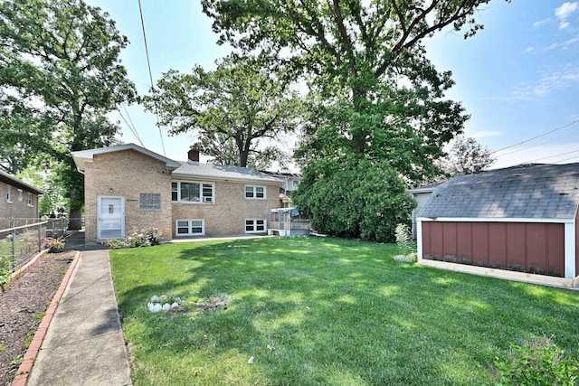2808 Struckman Ave, River Grove, IL 60171 - back of property with a storage unit, a chimney, and brick siding