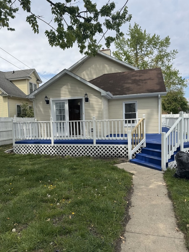 217 W Mazon Ave, Dwight, IL 60420 - view of front facade featuring a deck and a shingled roof