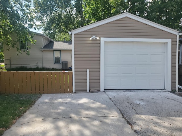 53 N Walnut St, Manteno, IL 60950 - detached garage with driveway and central AC unit