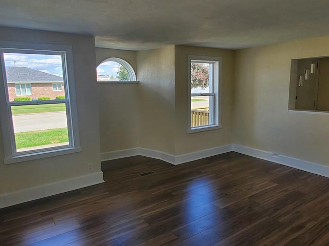 53 N Walnut St, Manteno, IL 60950 - empty room featuring dark wood-type flooring and baseboards