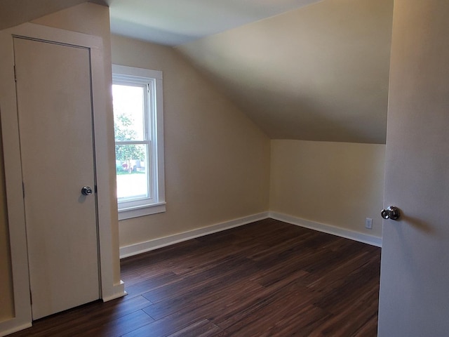 53 N Walnut St, Manteno, IL 60950 - additional living space with vaulted ceiling, dark wood finished floors, and baseboards