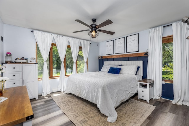 2655 N 3853rd Rd, Sheridan, IL 60551 - bedroom with multiple windows, wood finished floors, and a ceiling fan