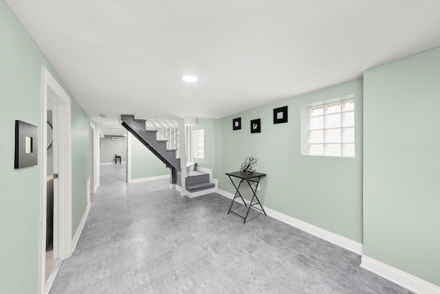 5635 S May St, Chicago, IL 60621 - living area with stairs, baseboards, and recessed lighting
