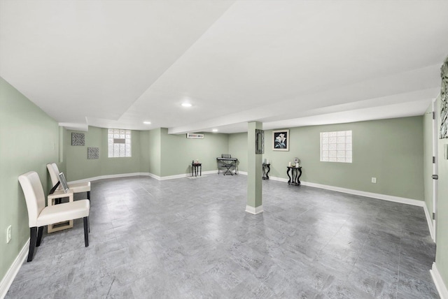 5635 S May St, Chicago, IL 60621 - below grade area with baseboards and recessed lighting