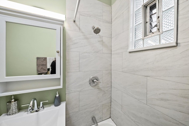 5635 S May St, Chicago, IL 60621 - bathroom featuring a sink and washtub / shower combination