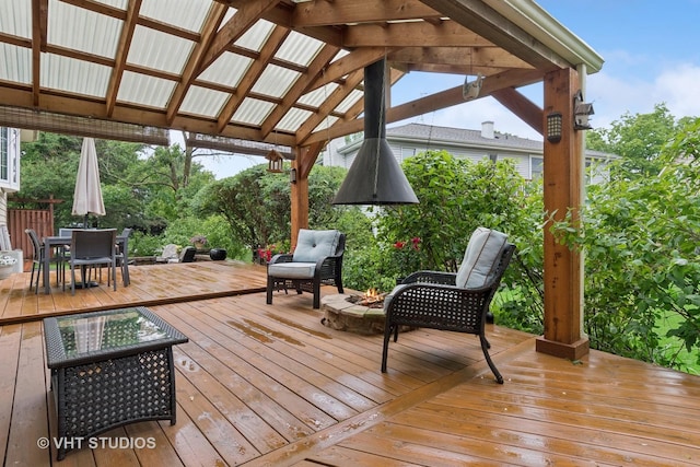 253 Waxwing Ave, Naperville, IL 60565 - wooden terrace with a gazebo and outdoor dining area