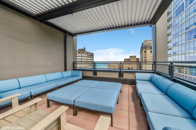 247 E Chestnut St Unit 1102, Chicago, IL 60611 - view of patio with outdoor lounge area and a balcony