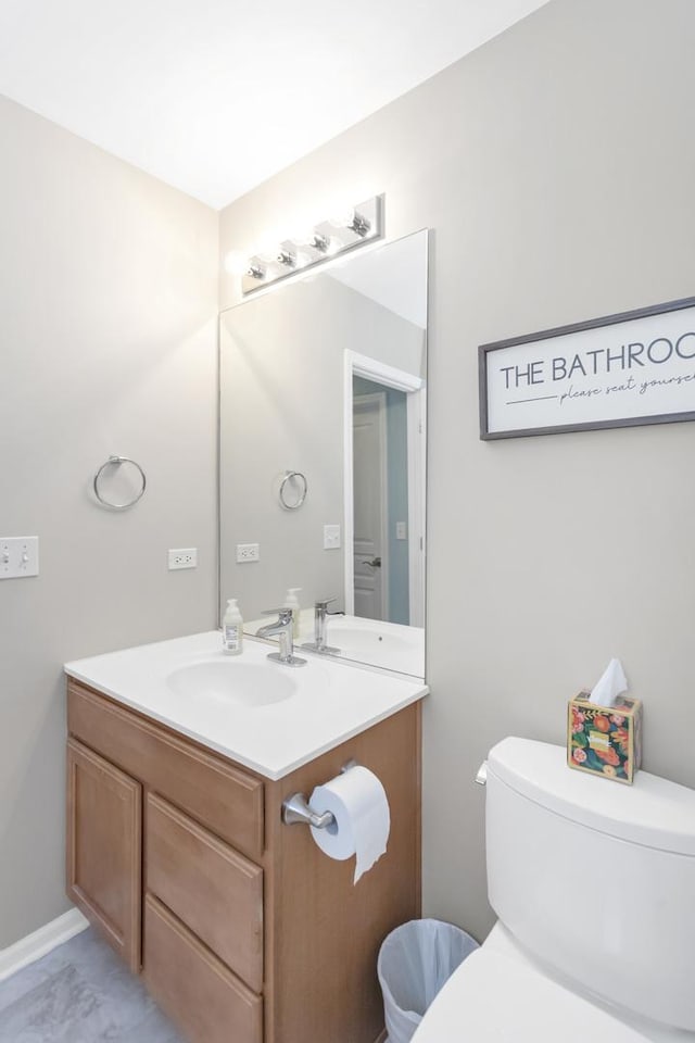 646 S Curran Rd, Round Lake, IL 60073 - half bath featuring toilet and vanity