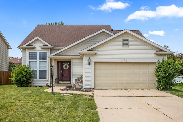 713 Sedgegrass Dr, Champaign, IL 61822 - traditional-style home with concrete driveway, an attached garage, and a shingled roof