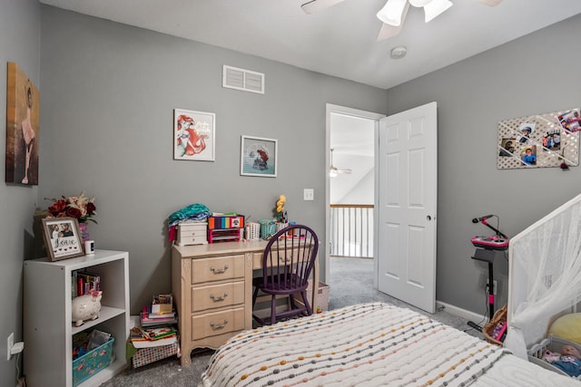 713 Sedgegrass Dr, Champaign, IL 61822 - carpeted bedroom featuring a ceiling fan and baseboards