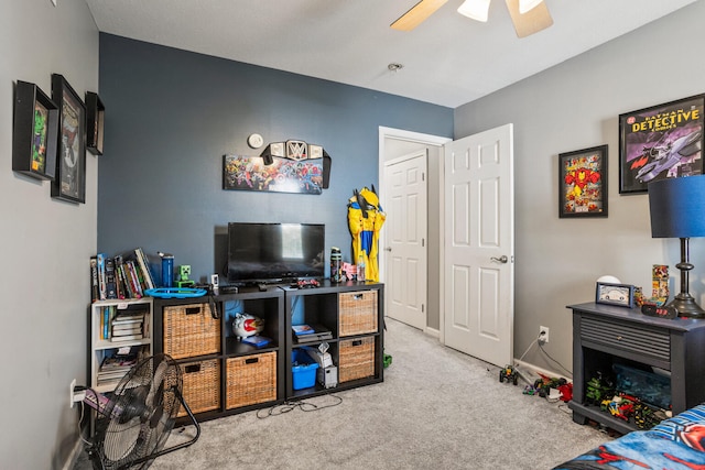 713 Sedgegrass Dr, Champaign, IL 61822 - bedroom with carpet floors and ceiling fan