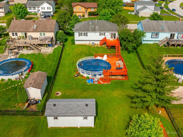 20005 S Mallory Dr, Frankfort, IL 60423 - aerial perspective of suburban area featuring a pool area