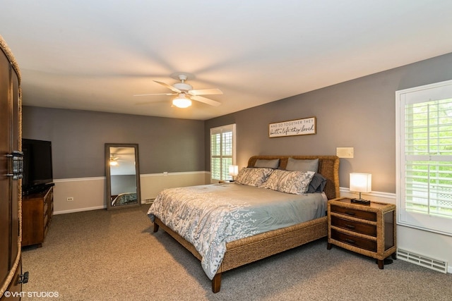 43389 N Oakcrest Ln N, Zion, IL 60099 - carpeted bedroom with baseboards and ceiling fan