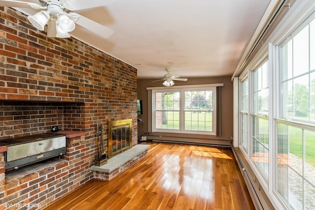 43389 N Oakcrest Ln N, Zion, IL 60099 - unfurnished sunroom featuring a baseboard heating unit