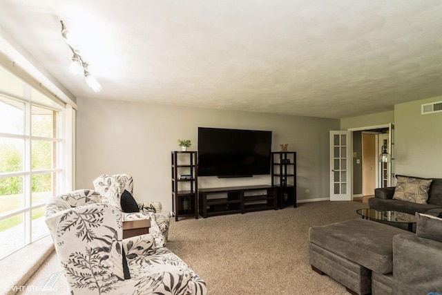 43389 N Oakcrest Ln N, Zion, IL 60099 - living area featuring carpet and baseboards