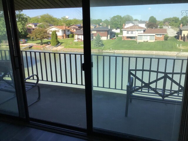 19533 Lake Shore Dr Unit 3N, Lynwood, IL 60411 - balcony featuring a residential view and a water view