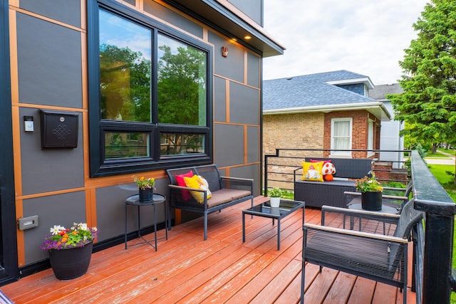 1009 Lathrop Ave, Forest Park, IL 60130 - wooden deck featuring an outdoor hangout area